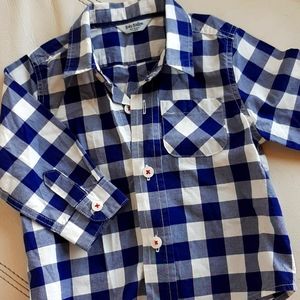 Baby boden long sleeve checked shirt